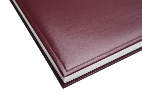Piros bőr notebook — Stock Fotó