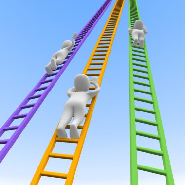 Competition and ladders clipart