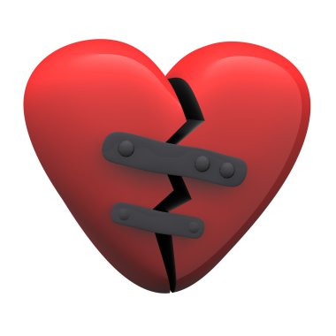 Patched heart clipart