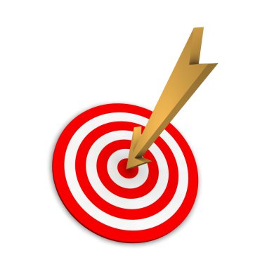 Target and dart or arrow clipart