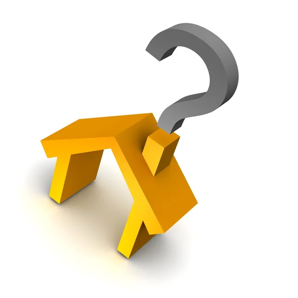 House and question mark — Stock Photo, Image