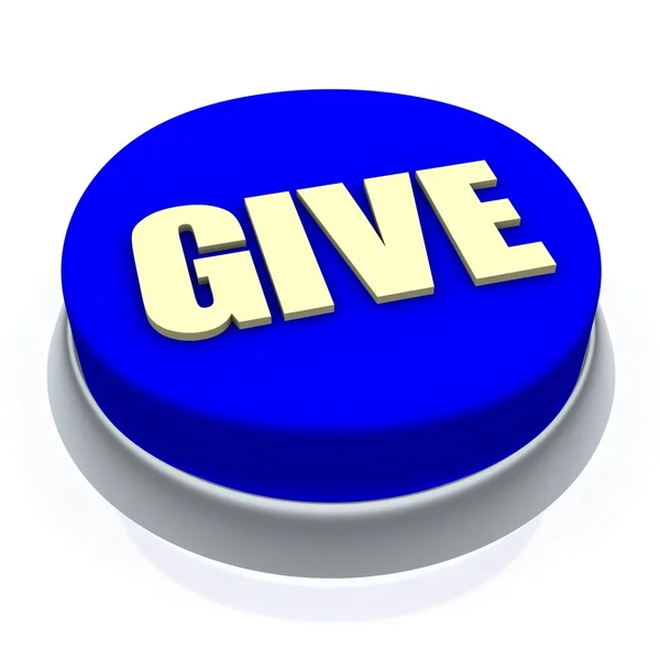 Give round button 3d — Stock Photo, Image