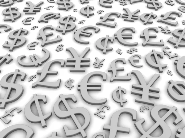 Currency symbols background — Stock Photo, Image