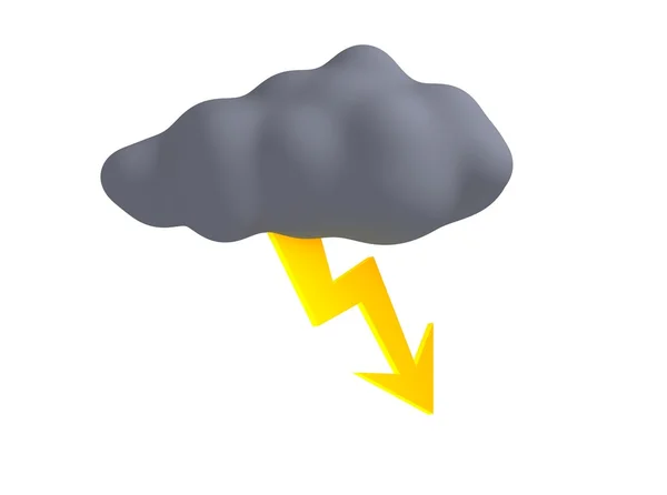 Storm cloud with thunderbolt — Stock Photo, Image