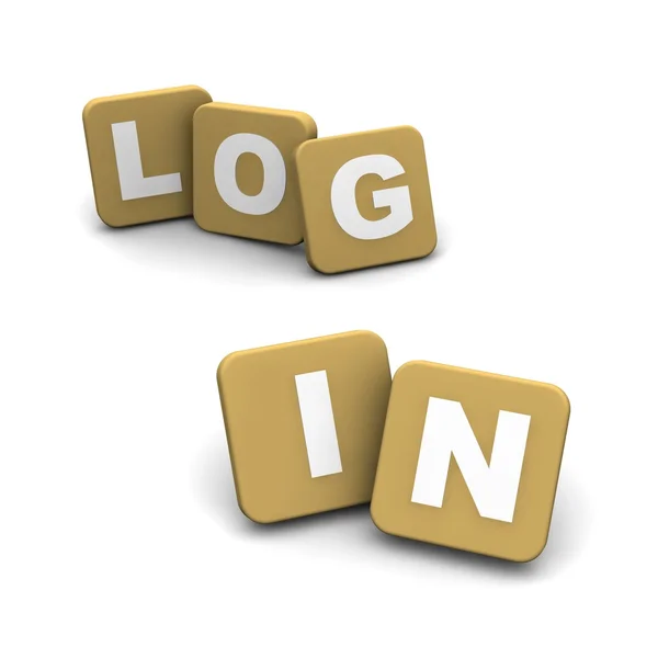 Log in texto — Fotografia de Stock