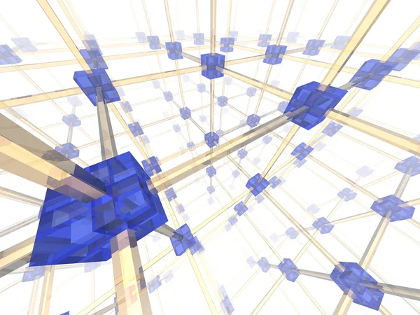 3D ilustrace sítě — Stock fotografie