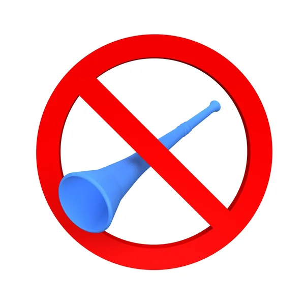 Ban vuvuzela sign — Stock Photo, Image