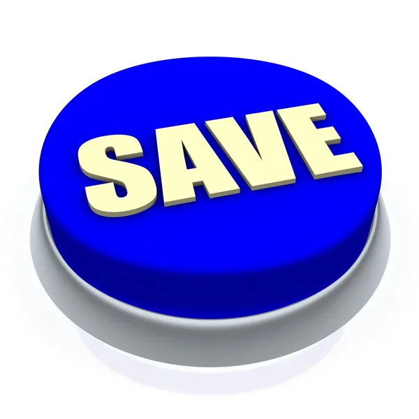 Save round button 3d — Stock Photo, Image