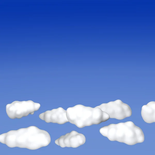 Sininen taivas pilvien kanssa — kuvapankkivalokuva