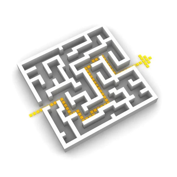 Path through labyrinth — Stock Photo, Image
