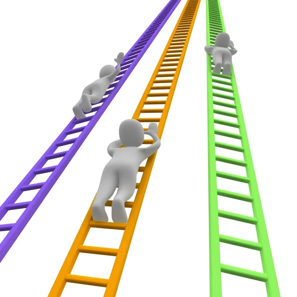 Competitie en ladders — Stockfoto