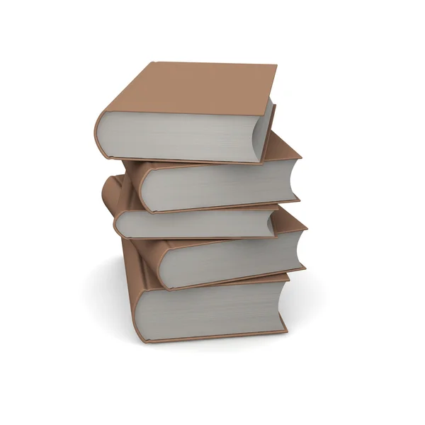 Stack of brown books — Stock Photo, Image