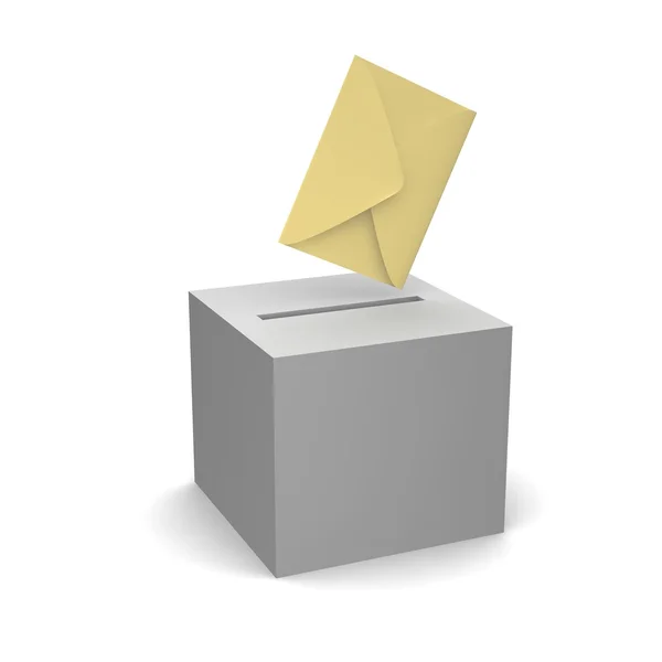 Голосование или отправка письма — стоковое фото