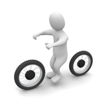 Man and dirtbike clipart