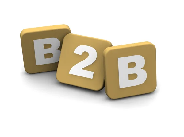 stock image B2B text