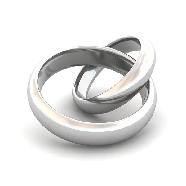 Jointed wedding rings — Stock Photo, Image