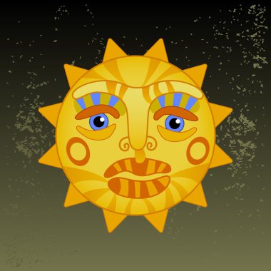 Big hot gold sun clipart