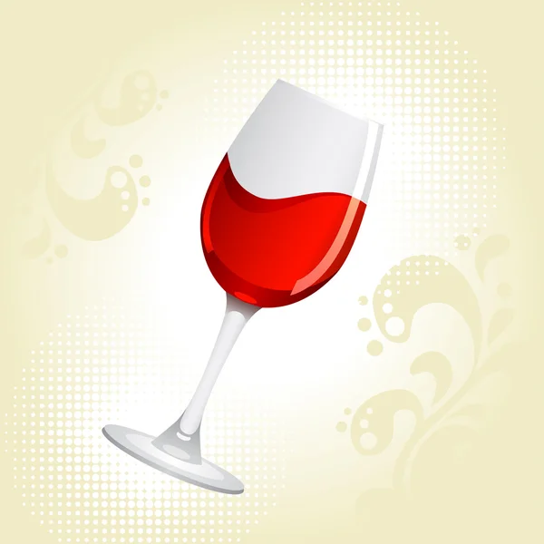 Glas Rotwein — Stockvektor