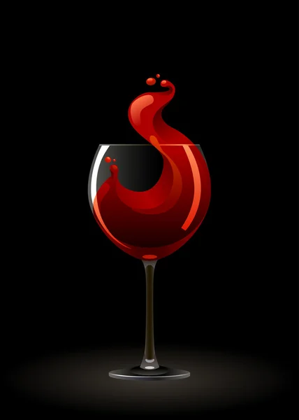 Бокал красного вина — стоковый вектор