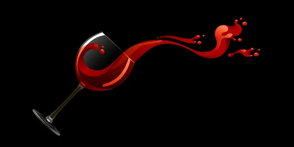 Verre de vin rouge — Image vectorielle