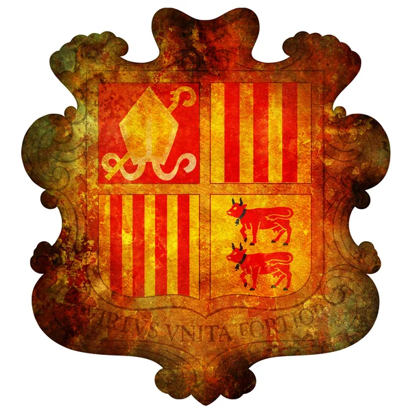 Nationales Emblem von andorra — Stockfoto