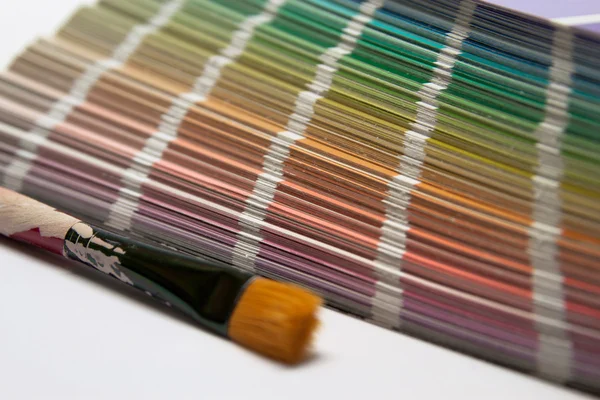 Výběr barvy s kartáčem — Stock fotografie
