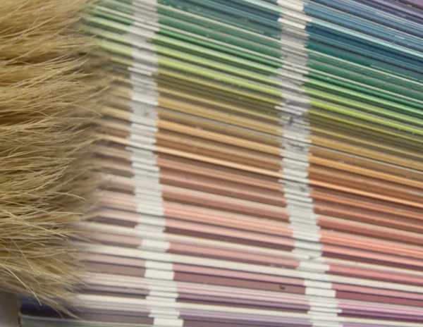 Farbauswahl mit Pinsel — Stockfoto