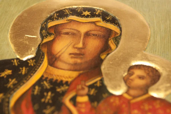 Ortodox ikon - matka boska czestochowska — Stockfoto