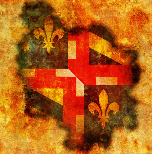 Карта с флагом Бургони — стоковое фото