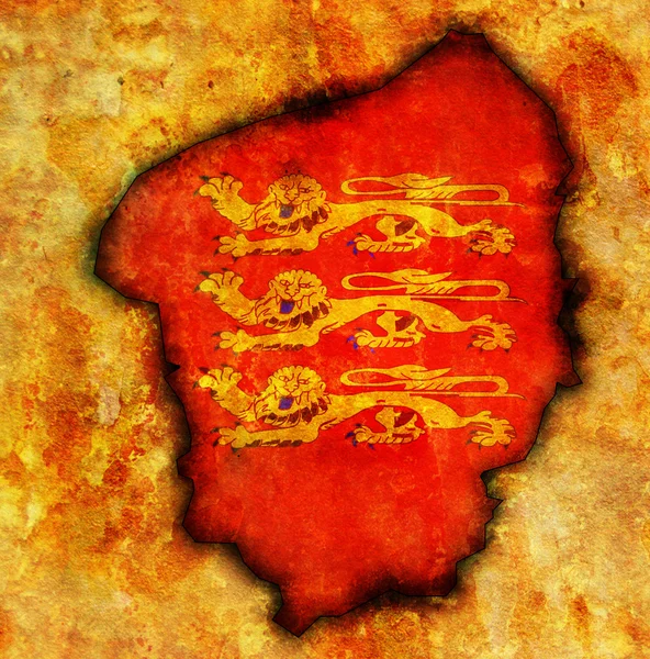 Карта з прапором високої нормандії — стокове фото