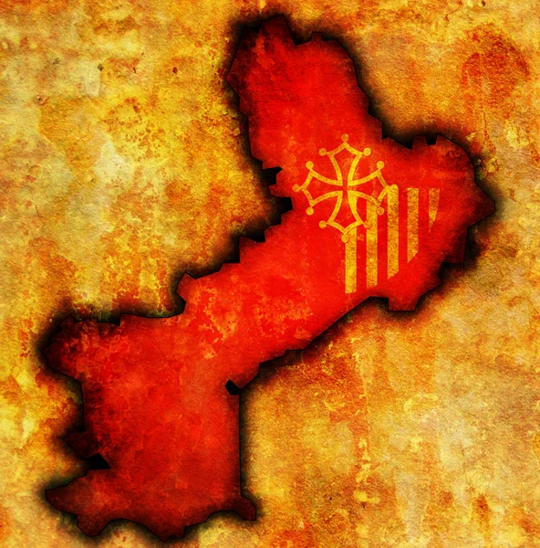 랑 그 독 루시 옹의 국기와 지도 — 스톡 사진
