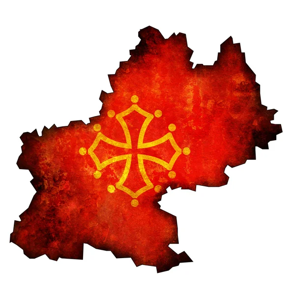 Карта з прапором піренеїв Midi — стокове фото