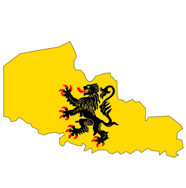 Карта з прапором Норд-па-де-Кале — стокове фото