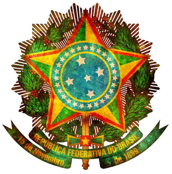 Brazil coat of arms — Stock Photo, Image