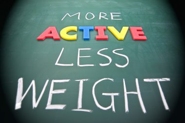 More active less weight clipart