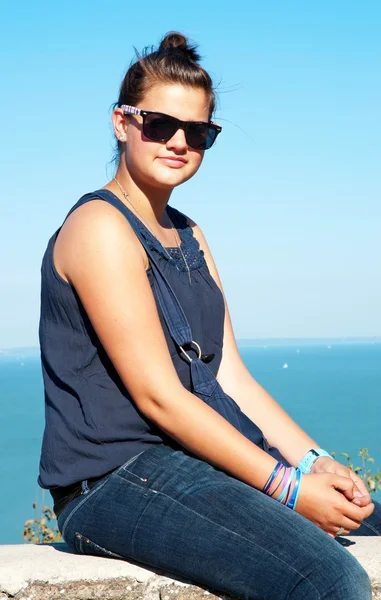 Attractive teenager at Lake Balaton, Hungary — Stock Photo, Image