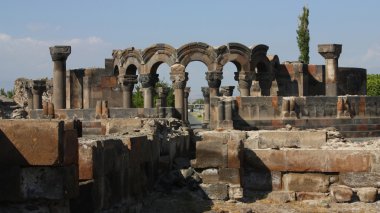 Zvartnots cathedral ruins clipart