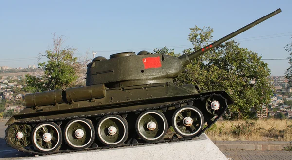 Tank - monument in Yerevan. — Stock Photo, Image