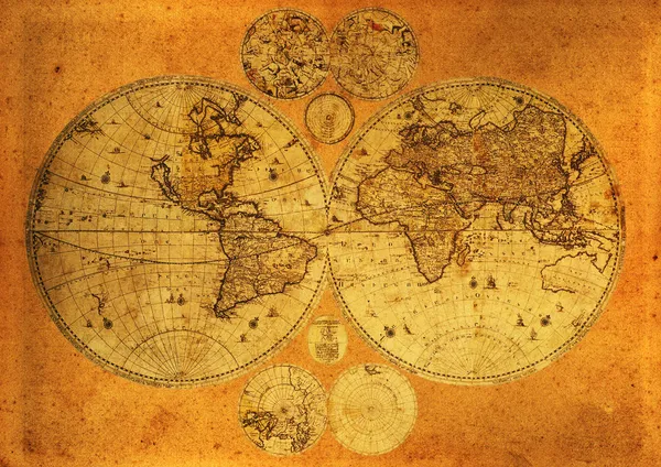 Old paper world map. — Stock Photo, Image