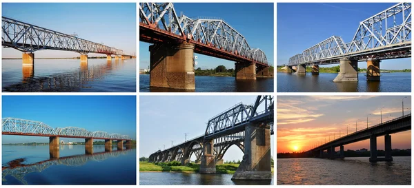 Міст колаж — стокове фото