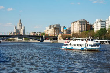 White river cruise boat on Moscow river
