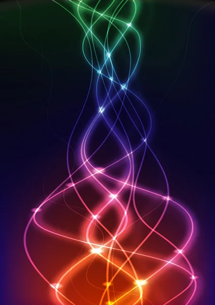 Streszczenie ilustracja z neon light krzywe — Zdjęcie stockowe