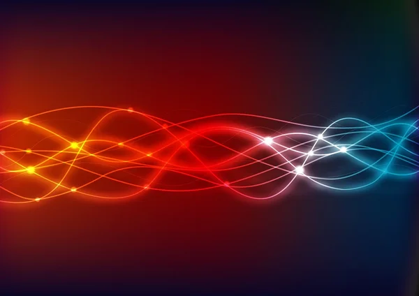 stock image Abstract illustration with neon light curves