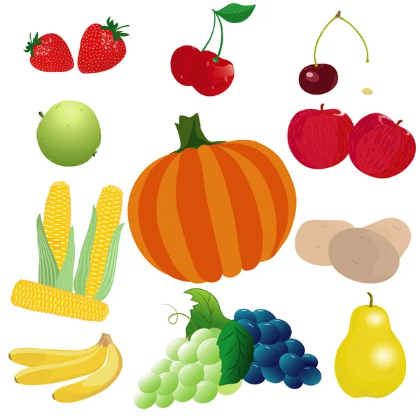 Vegetebles 和水果 — 图库矢量图片#