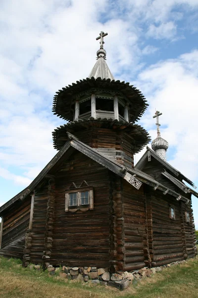 Alte hölzerne Kirche auf der Insel Kizhi — Stockfoto