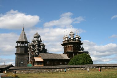 Church of Transformation on Kizhi island Russia clipart