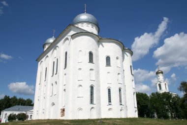 Georgievsky cathedral in Yuriev monastery Russia clipart