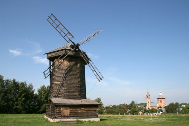 Old wooden windmill clipart