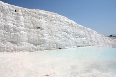 White rocks and travertines of Pamukkale Turkey clipart