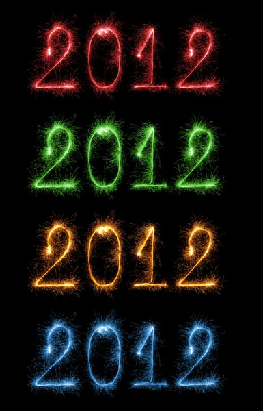 Renkli rakamlar 2012 set — Stok fotoğraf